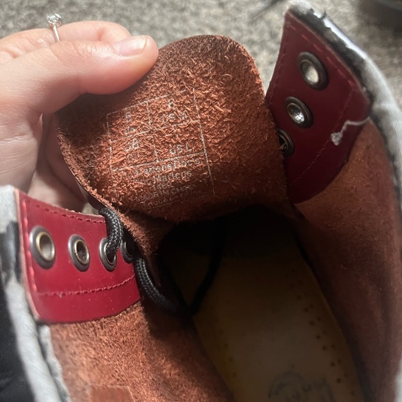 Dr. Martens Cherry Red Leather Boots - Picture 3 of 7